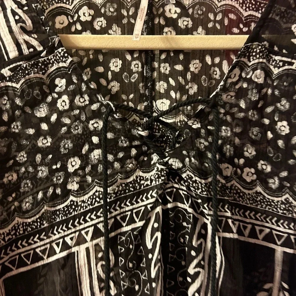 FREE PEOPLE BOHO SHEER BLOUSE